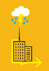 従来型の避雷針